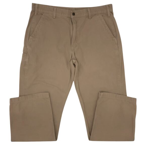 Carhartt Pants Mens 38x32 Beige Relaxed Fit Carpenter Workwear Cotton - Picture 2 of 12